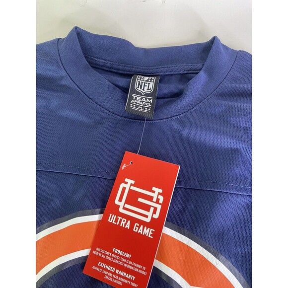 Chicago Bears NFL Ultra Game Mens Size M Blue Short Sleeve Logo Mesh Shirt - Picture 3 of 6